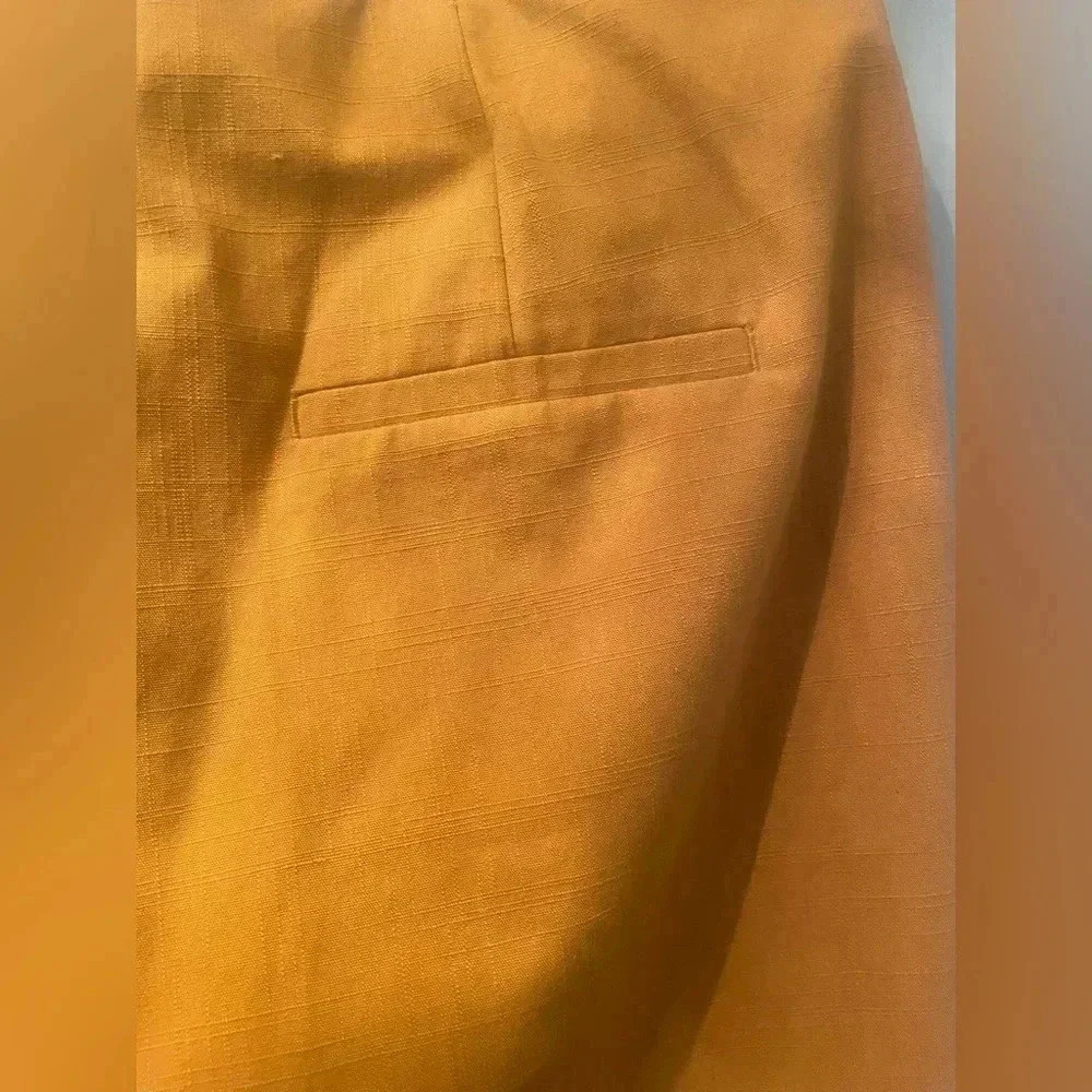 Sézane pants Mustard yellow Armando Trousers 14 Ocre $288 - Picture 8 of 14